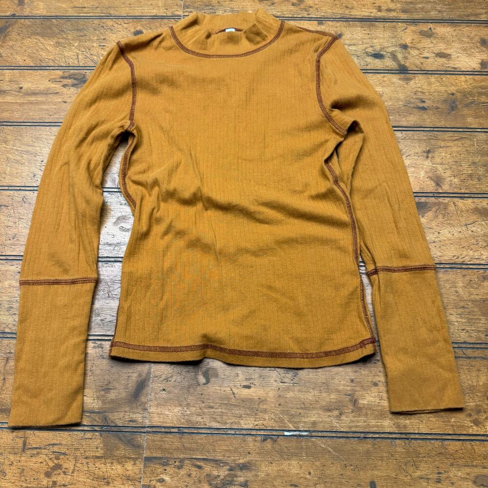 Free People long sleeve partial turtleneck small‎